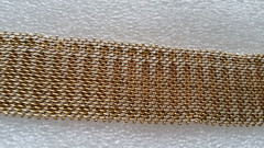 Italian Mesh Bracelet 18k Gold Charm Wide Vintage Yellow Woven Women’s Men’s Old