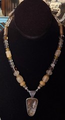 JEREMY GICKER Studio Sterling Silver Multi Stone Bead Fetish Necklace ~ 2006