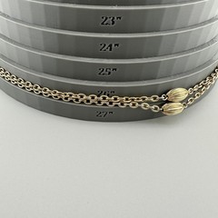 Vintage Flapper Chain Necklace Gold Tone Textured Cable Link Oval Station Bead
