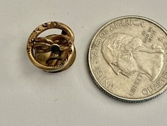 Antique Art Nouveau Edwardian Gold Filled Twisted Coil Stud Button As Is