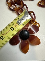 Vintage 24 Inch Lucite Flower Necklace