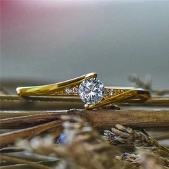 2Ct VVS1 Round Cut Lab Created Diamond Solitaire Wedding 14K Yellow Gold FN Ring