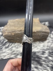 Vintage handmade Signed Sterling Silver Spoon Ring #B195