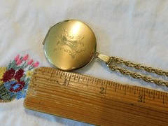 Vintage 12K Gold Filled Photo Locket Pendant Necklace 35.9 Grams