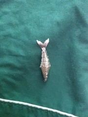 Vintage Articulated Fish Pendant Silver Movable Segmented 2.5 Inch