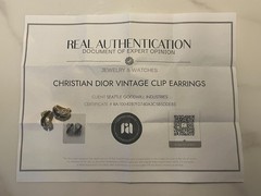 Givenchy Vintage Crystal Hoop Earrings + COA