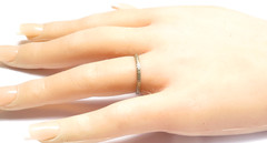 Antique Art Deco 1920’s BELAIS 18KW Wedding Band Ring Size 6.75 UK-N 2.09 MM