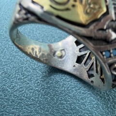VINTAGE Signed 🩵 STERLING SILVER 925 Turquoise Cabochon MEN’S Turkish RING 12
