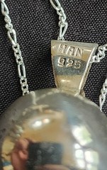 Vintage Helen Andrews HAN 925 Sterling Silver Sun Harmony Ball Chime Necklace