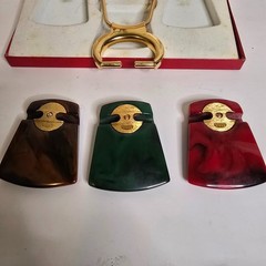 Vintage Lanvin Bijoux Lucite Interchangeable Pendant Necklace in Original Box