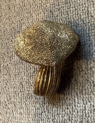 Vintage 1970’s Sterling Silver Vermile Signed Les Bernard Mini Mushroom Pin