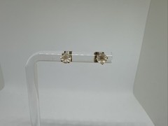 Rare 14K Yellow Gold White Spinel Stud Earrings, 0.5 TCW