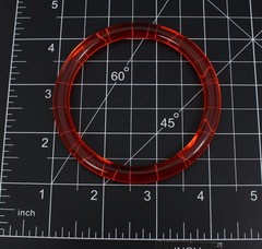 LOT OF 2 VINTAGE ORANGE PLASTIC LUCITE BANGLE BRACELETS