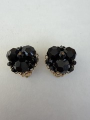 Collection Of Three Pairs Of Vintage Rhinestones & Beaded Earrings