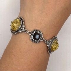 Vintage Cookie Lee Intaglio Bracelet