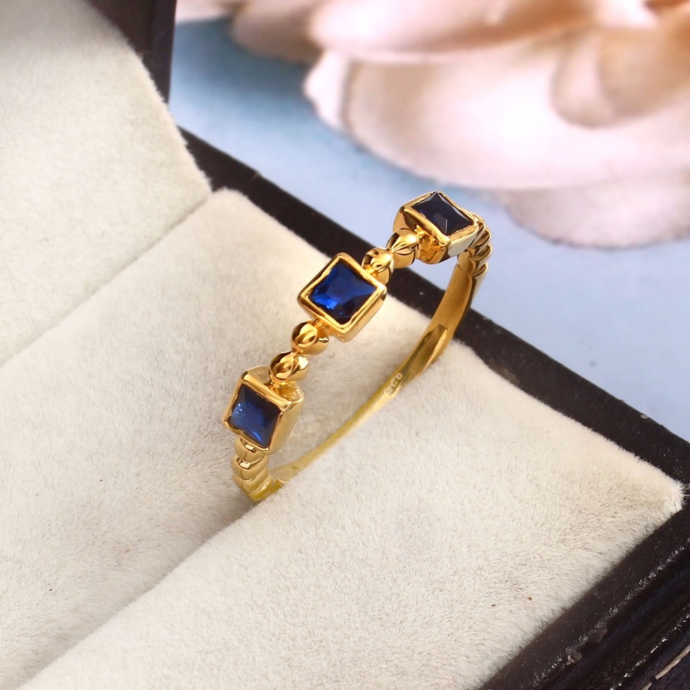 Natural Blue Sapphire Gemstone Ring 925 Sterling Silver Handmade Ring, Gift Her