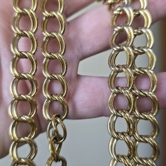 Vinatge Crown Trifari Necklace Large Brown Faux Tortuous Pendant Gold Tone Chain