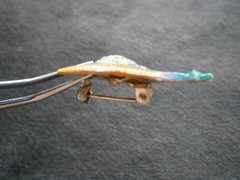Lightweight Colorful Enamel Snail Vintage Brooch Pin Badge 2.1g