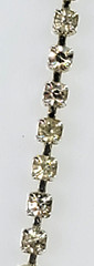 Silver Tone Clear Crystal Waterfall Tennis Necklace 15.5 Inch Adjustable