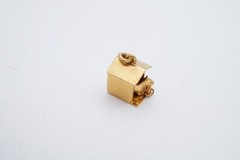 Vintage 14k Yellow Gold Scotty Dog In Dog House Charm Articulating