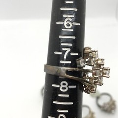 Vintage 925 Sterling Silver & Cubic Zirconia Waterfall Design Ring varied sizes