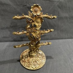 Hollywood Regency 1940s 1950s vintage earring holder 5″ by Matson Stamped BK350