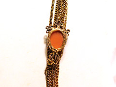Vintage LJM Cameo Layered Long Necklace
