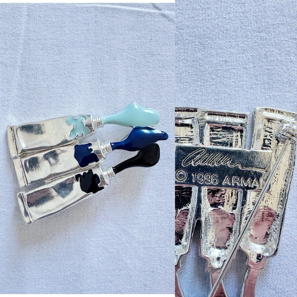 Vintage Paint Tubes Brooch by Arman 1996