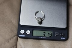 Rhinestone Disco Ball Ring Sterling Silver