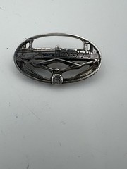 Sterling Silver Fenway Park Boston Red Sox Oval Pin Brooch 925