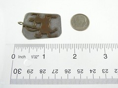 A Luong Signed Artisan Sterling Silver and Brass Sagittarius Pendant Zodiac 10g