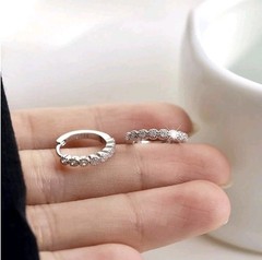 16mm Elegant Solid💥.925 Sterling Silver (3.5g) Ice Cubic Zirconia Hoop Earrings
