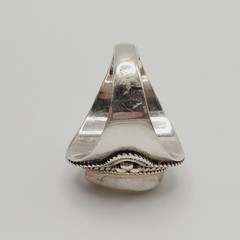Artisan Smoky Quartz Teardrop Southwestern Style Silver 925 Ring Sz 5.75 Tested