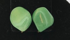 Vintage Jade, Aventurine, Jadeite, Natural Stone, Twist Back Earrings JWL-1055