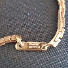 Sarah Coventry VTG Gold Tone Brick Link Chain Necklace 24 Inch Patent 3427691