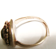 Art Deco Dainty Sterling Silver Adjustable Simulated Amethyst Glass Halo Ring 7
