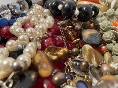 4Lb Mixed Mystery Jewelry Lot Vintage Mod Boho Bead Necklaces Bracelets Earrings