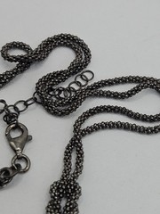 Vintage Sterling Silver Knotted Rope Chain Necklace