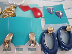 Nice lot of 22 Retro Colorful Mixed Pierced Costume Earrings Post Back