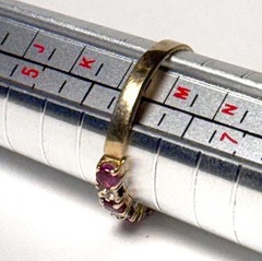 Vintage Wheeler 10K Yellow Gold Natural Garnet Diamond Band Ring Size 6 MCM