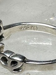 Peace ring word band size 5.50 sterling silver women girls