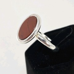 RLM Studio 925 Sterling Silver Vintage Red Jasper Size 8 Ring 13.7g