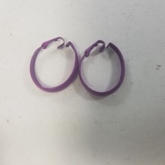 80’s 90’s Metal Enamel Earrings Purple Pink Clip On Earrings Funky Retro Lot 2x