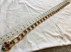 RARE VINTAGE JULIANA DELIZZA ELSTER RHINESTONE SCROLLWORK TWISTED MESH BELT