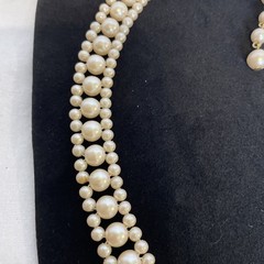16 inch Faux Pearl Necklace Elegant Multi-Strand Choker Vintage Style Jewelry