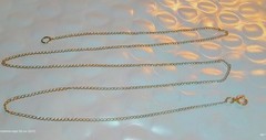 VERY FINE 14K YELLOW GOLD 18″ long CHAIN / NECKLACE 3/4 mmWide 0.68 gram ((543))