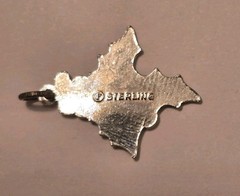 Christmas Holly Leaves Green Red Enamel Sterling Silver 925 Charm Leaf Pendant