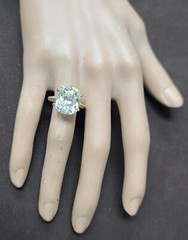 Vintage 18k Yellow Gold Engagement Ring 10.08ct Natural Euro Cut Yellow Diamond