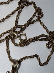 Necklace Encased 22k gold nuggets and 12k gold-filled rope border bezel & Chain