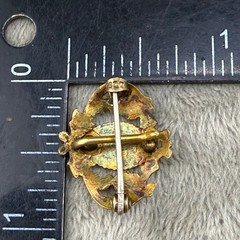 Vintage Gold Filled Watch Fob Brooch Engraved Monogram “V”